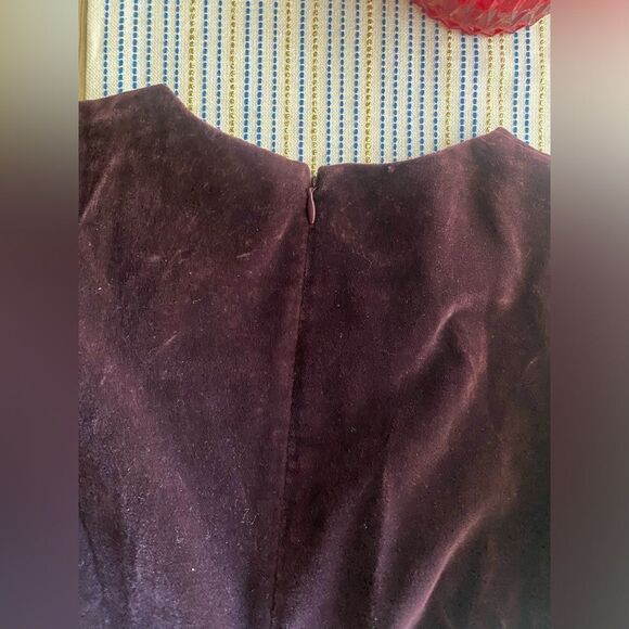 Theory Mini Dress Size 4 Wine  Velvet Long Sleeve Lined - Picture 11 of 15